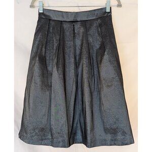 Metallic Gunmetal Chetta B tulle lined Skirt - 6